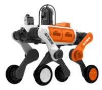 輔助偵察四足機器狗（輪足，【MESH防爆自組網基站、防爆布撒式自組網拋投裝置、四合一多功能模塊（喊話+照明+警示+拾音）、防爆多參數測定器（10種氣體）、防爆雙向對講模塊 】）