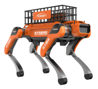 輔助運輸四足機器狗（40kg超級大狗，第6代，高強度載物框+伴隨功能+自探索式導航系統(tǒng)+自組網+云管理平臺）